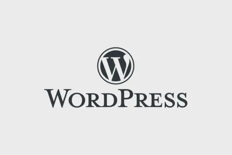 Logo WordPress z napisem WordPress.