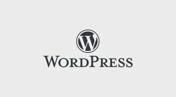 Logo WordPress z napisem WordPress.