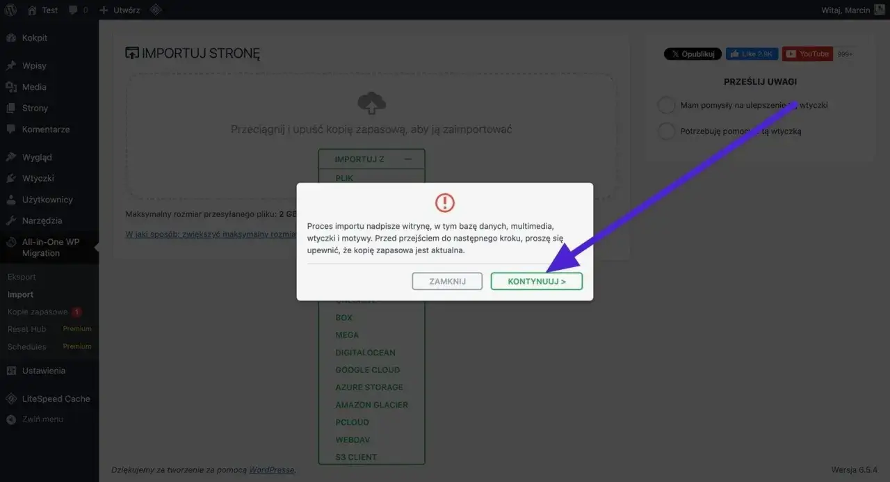 Checklista po migracji strony WordPress