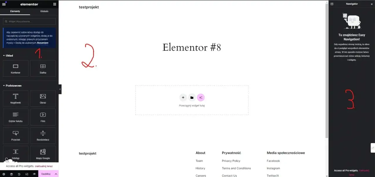WordPress tworzenie nowej strony Home Blog