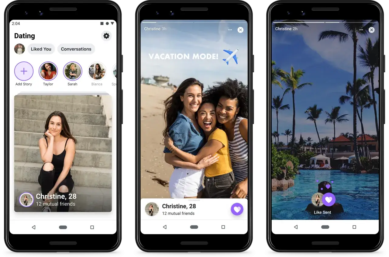 Facebook Dating logo and interface