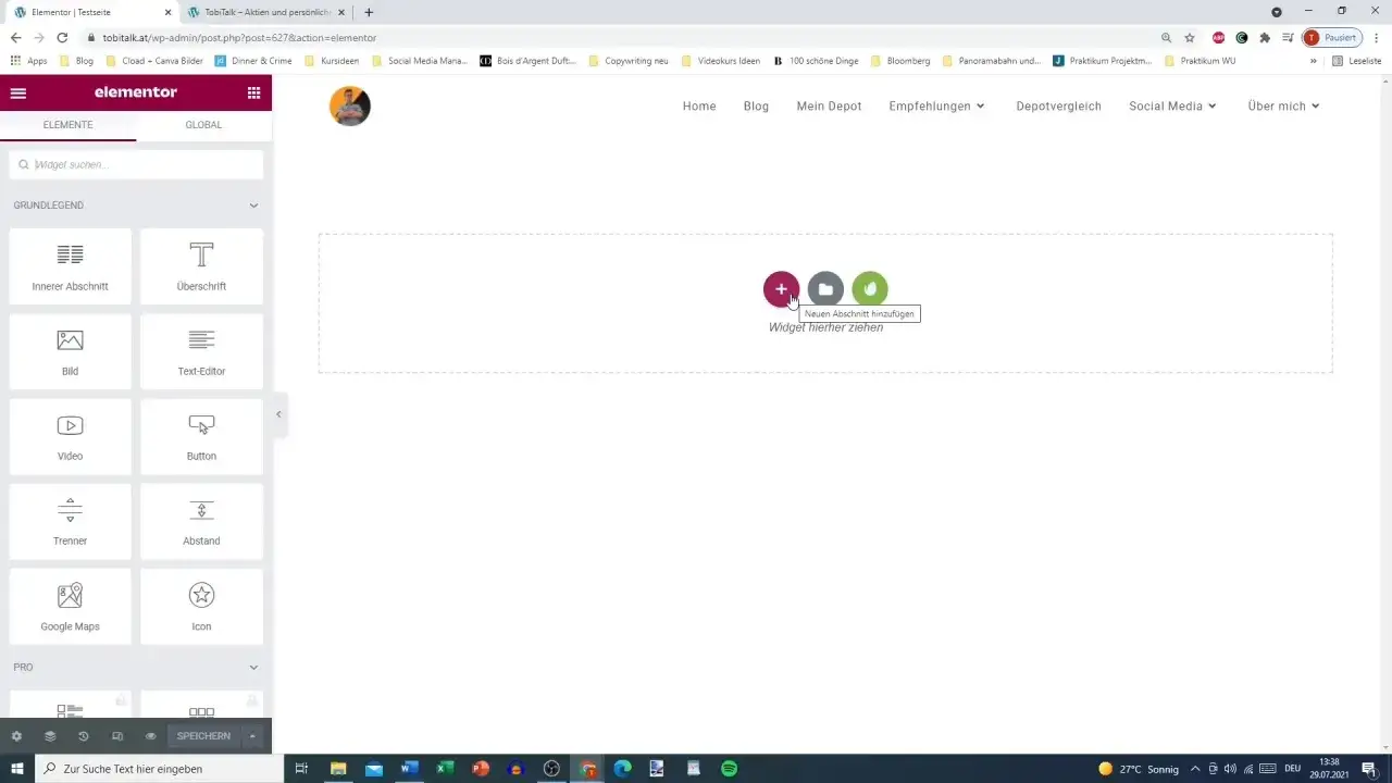 WordPress Elementor ustawienia strony głównej