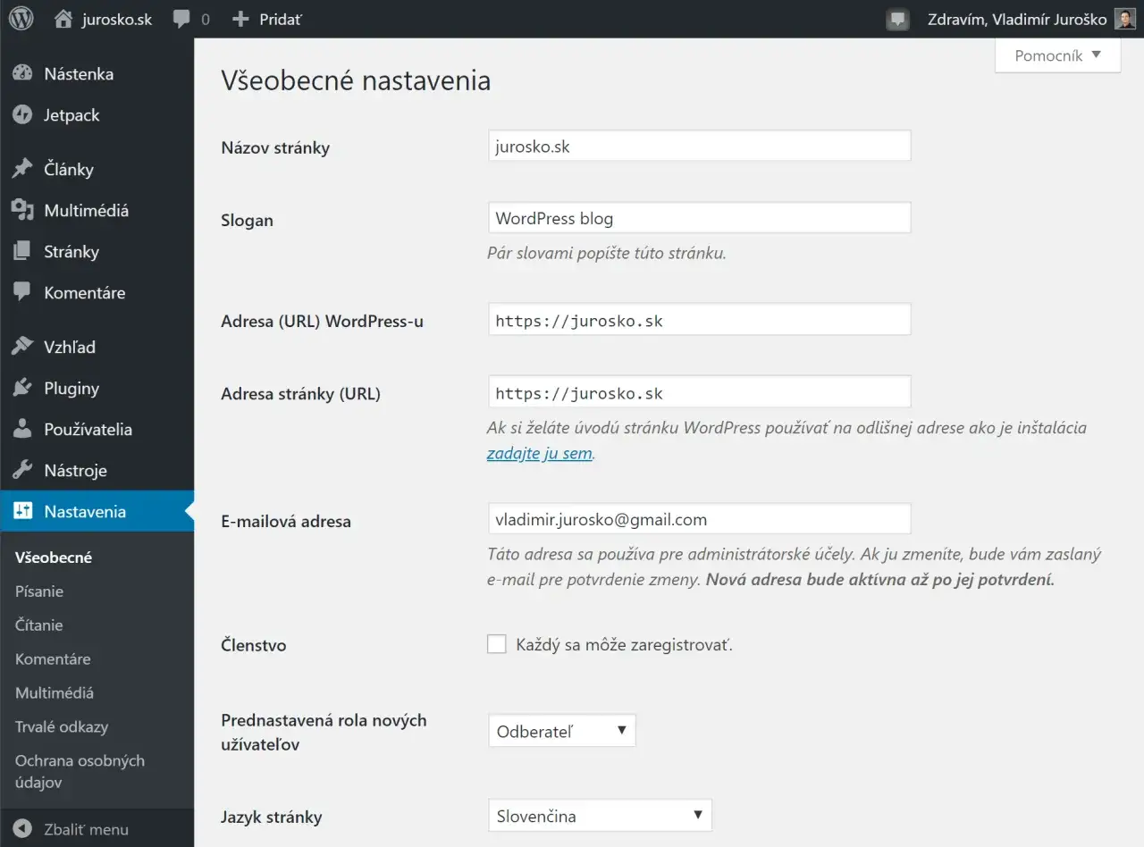 WordPress ustawienia czytania strona główna