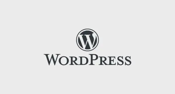 Logo WordPress z napisem WordPress.